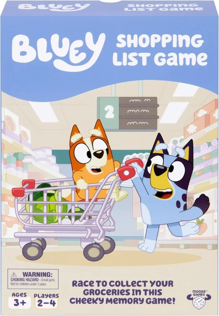 Bluey Shopping List Game, Memory & Matching Supermarket Game