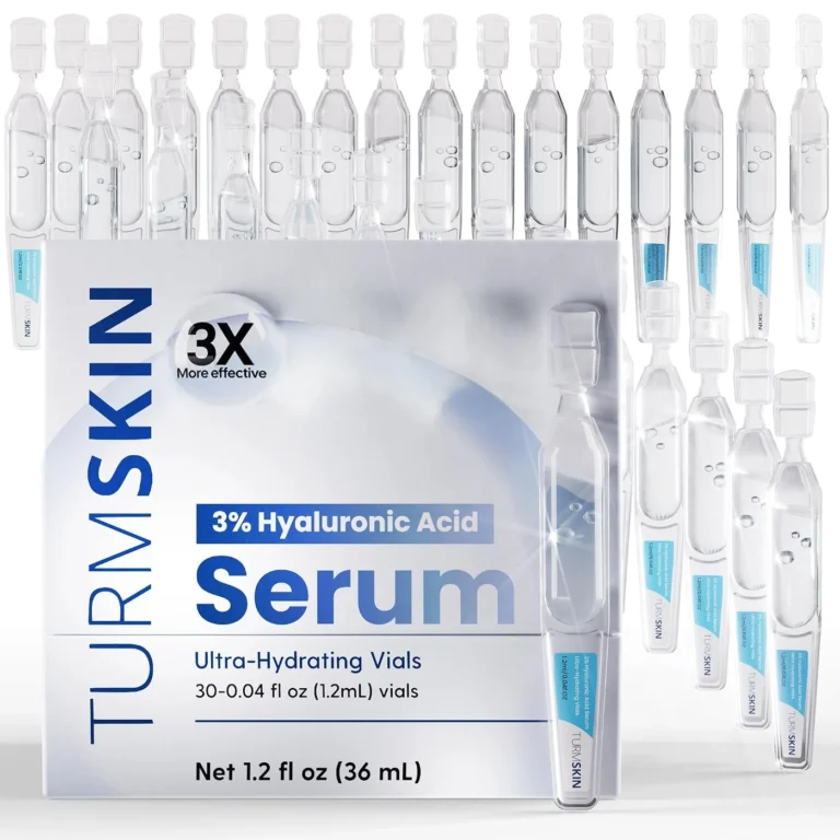 TURMSKIN Hyaluronic Acid Serum Ampoules [Ultra Hydrating Vials] – 3% Hyaluron Booster for Glass Skin & Anti-Aging