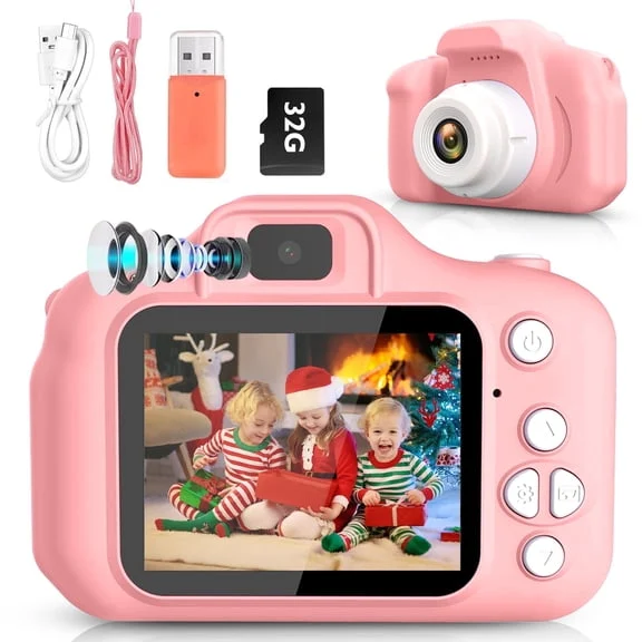 SANMADROLA Kids Digital Camera with 32GB Card