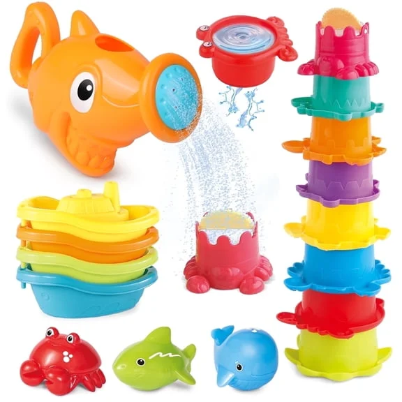 16-Piece Baby Bath & Water Play Toy Set