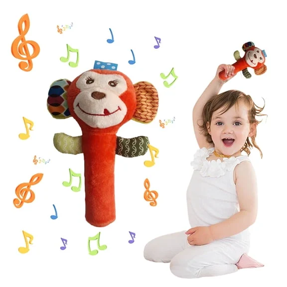 Baby Monkey Rattle Stuffed Sensory Toy