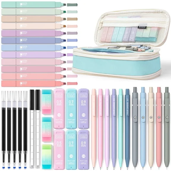 Four Candies 39-Piece Pastel Stationery Set